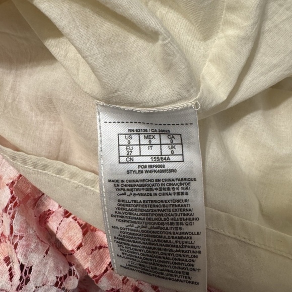 Guess Size 0 Multi-Color w/Floral Print & Adjustable Straps Lace Mini Dress - Picture 5 of 5